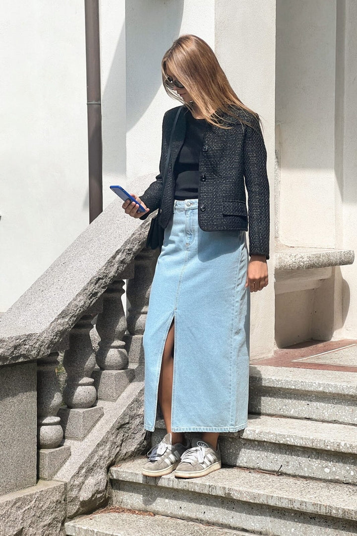 Neo Noir - Frankie D Skirt - Light Blue Nederdele
