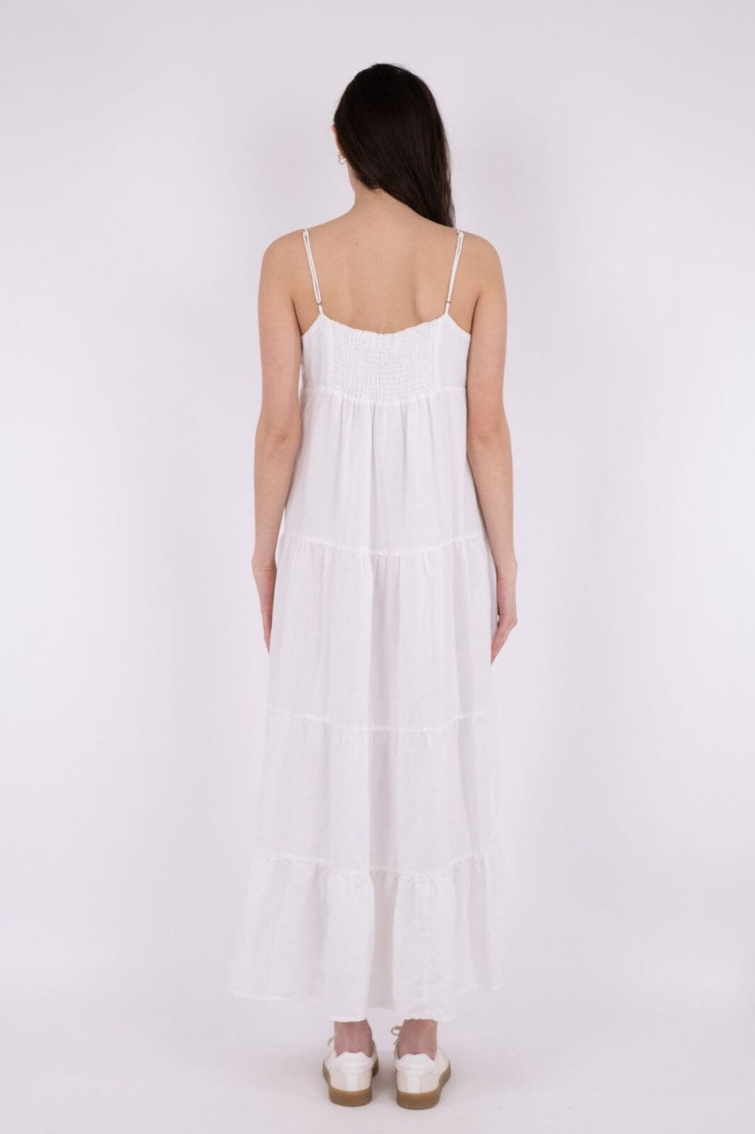 Neo Noir - Haily Linen Dress - White Kjoler 