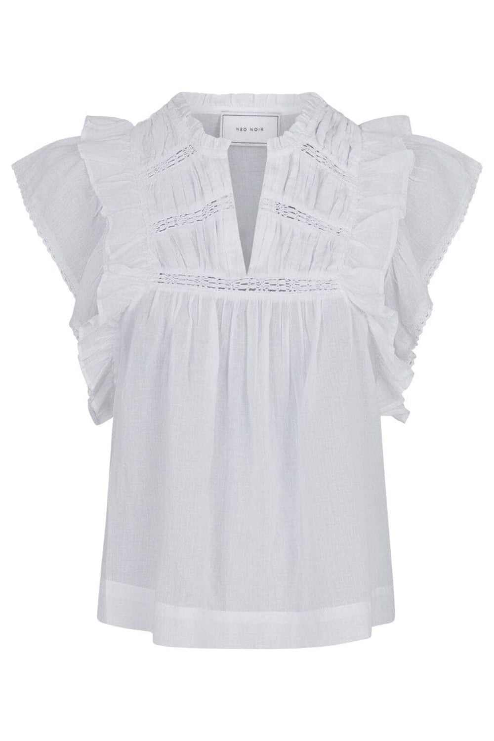 Neo Noir - Jayla S Voile Top - White Toppe 