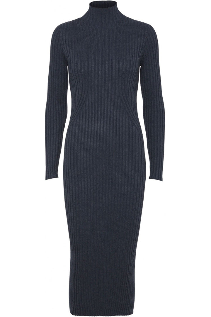 NORR - Karlina Knit Dress - Dark Blue Melange Kjoler