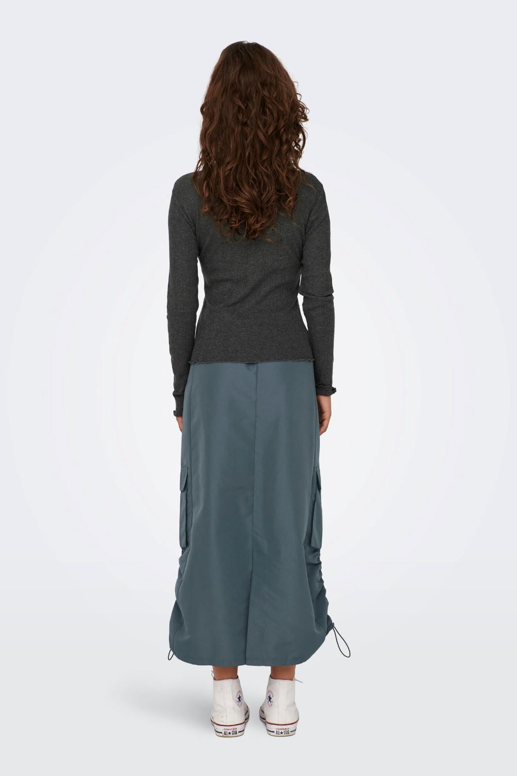 Only - Onlcarlotta L/S Top - 4238308 Dark Grey Melange Bluser