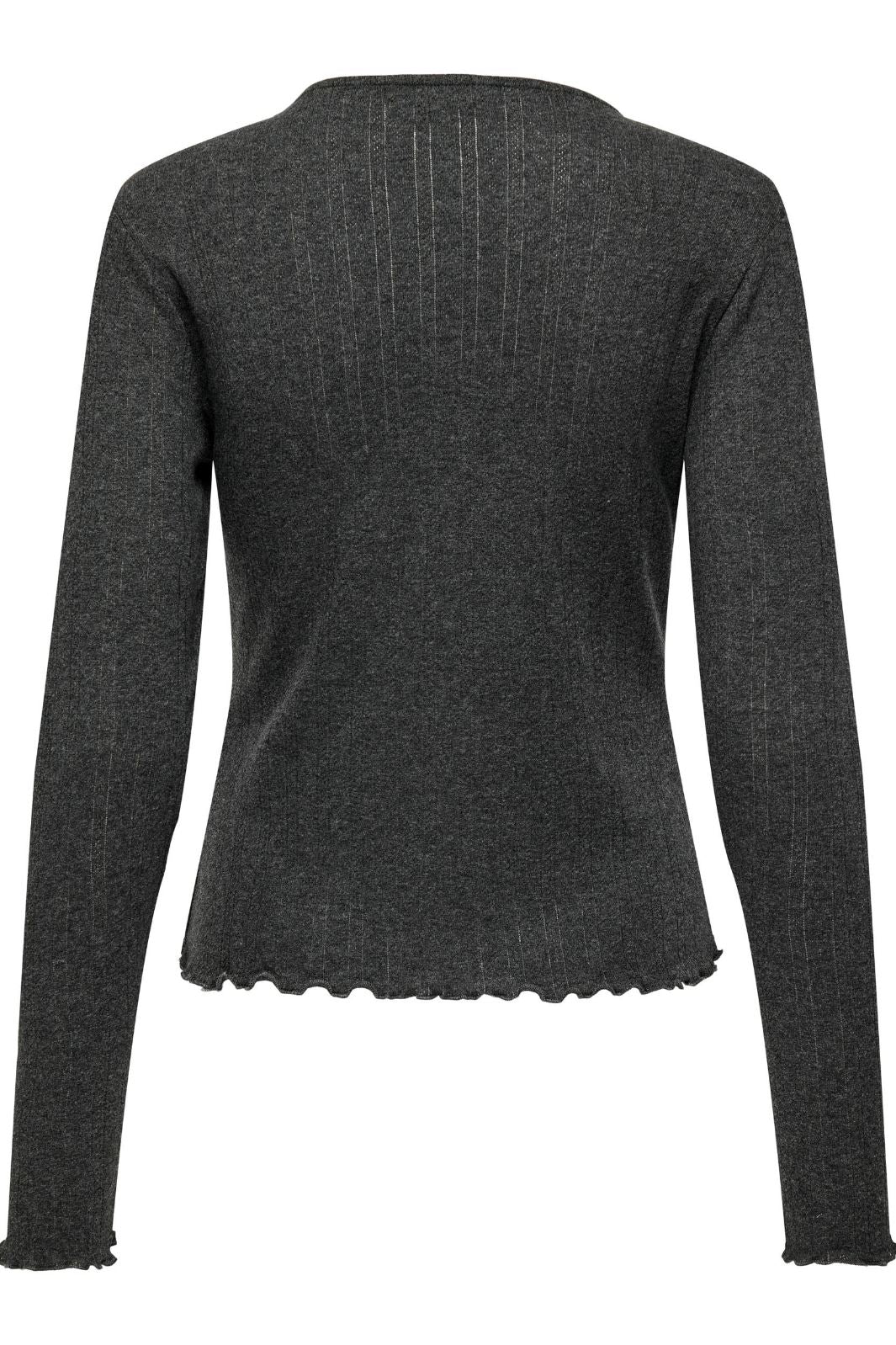 Only - Onlcarlotta L/S Top - 4238308 Dark Grey Melange Bluser