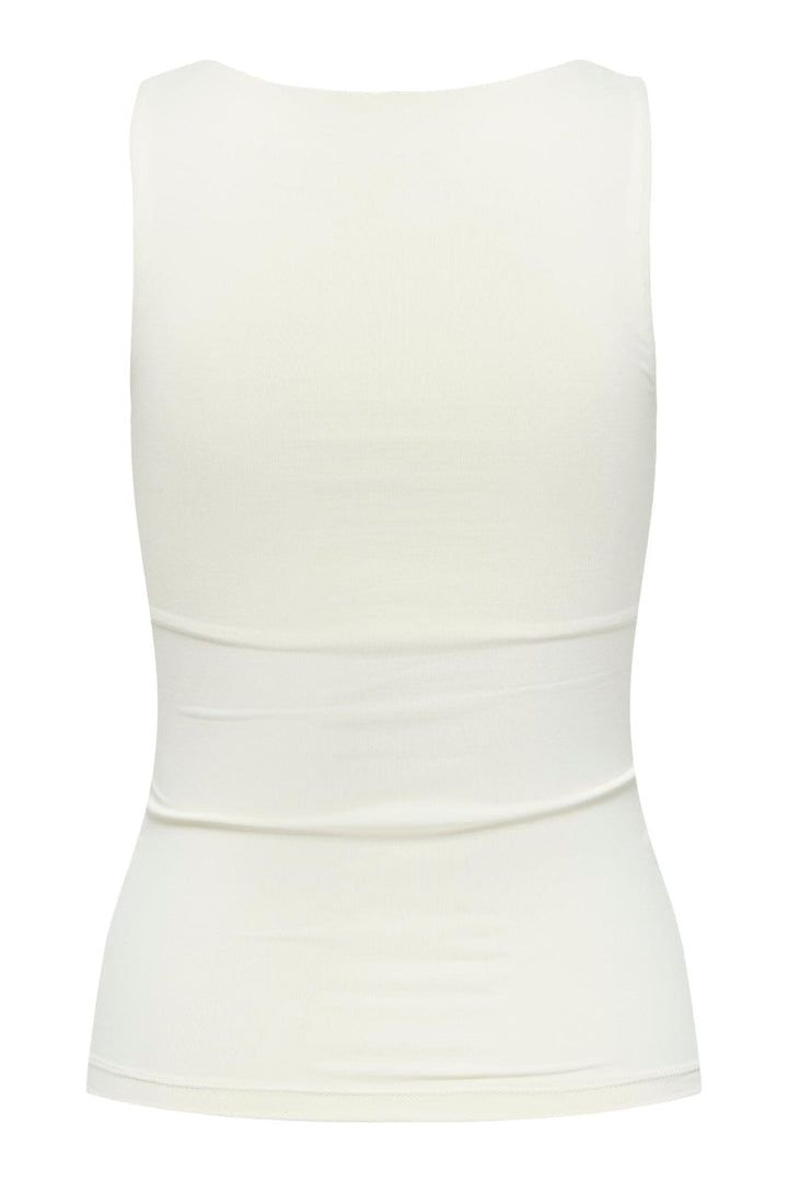 Only - Onlea S/L 2-Ways Fit Top - 4141435 Cloud Dancer Toppe