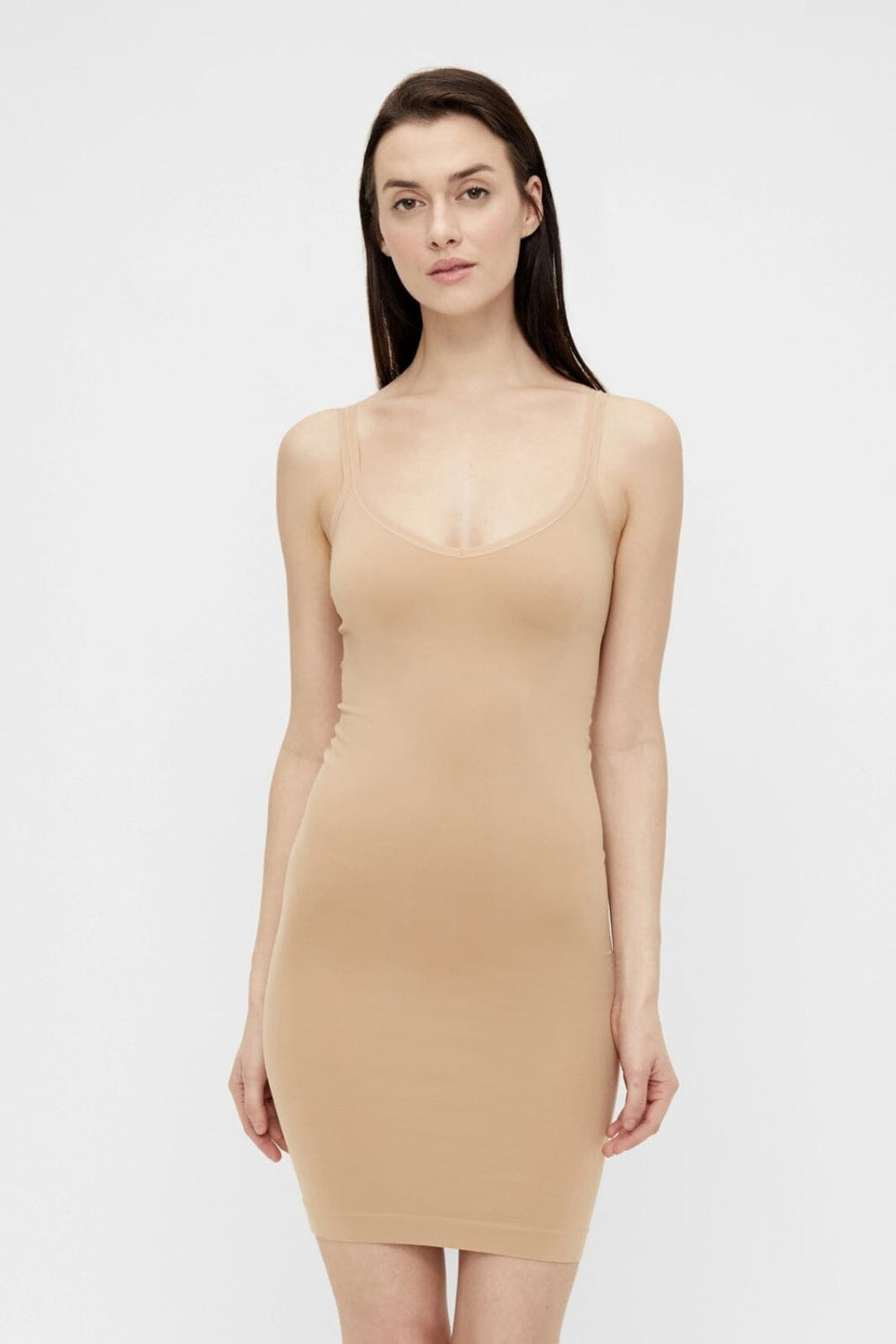 Pieces - Ballroom Long Singlet - Nature Kjoler