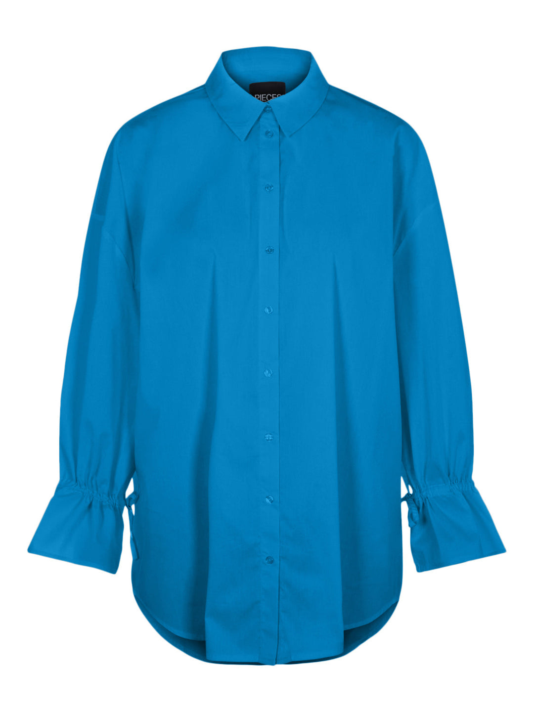 Pieces, Pcessi Ls Oversized Shirt, Ibiza Blue