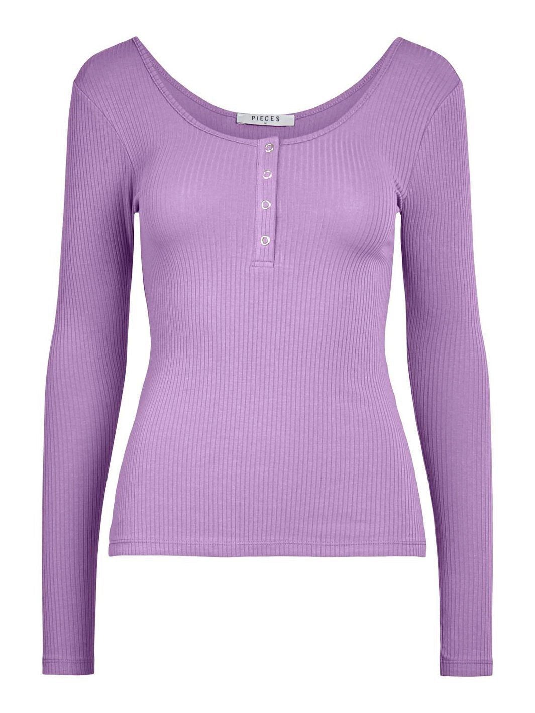 PIECES - PcKitte LS Top - Lavendula Bluser