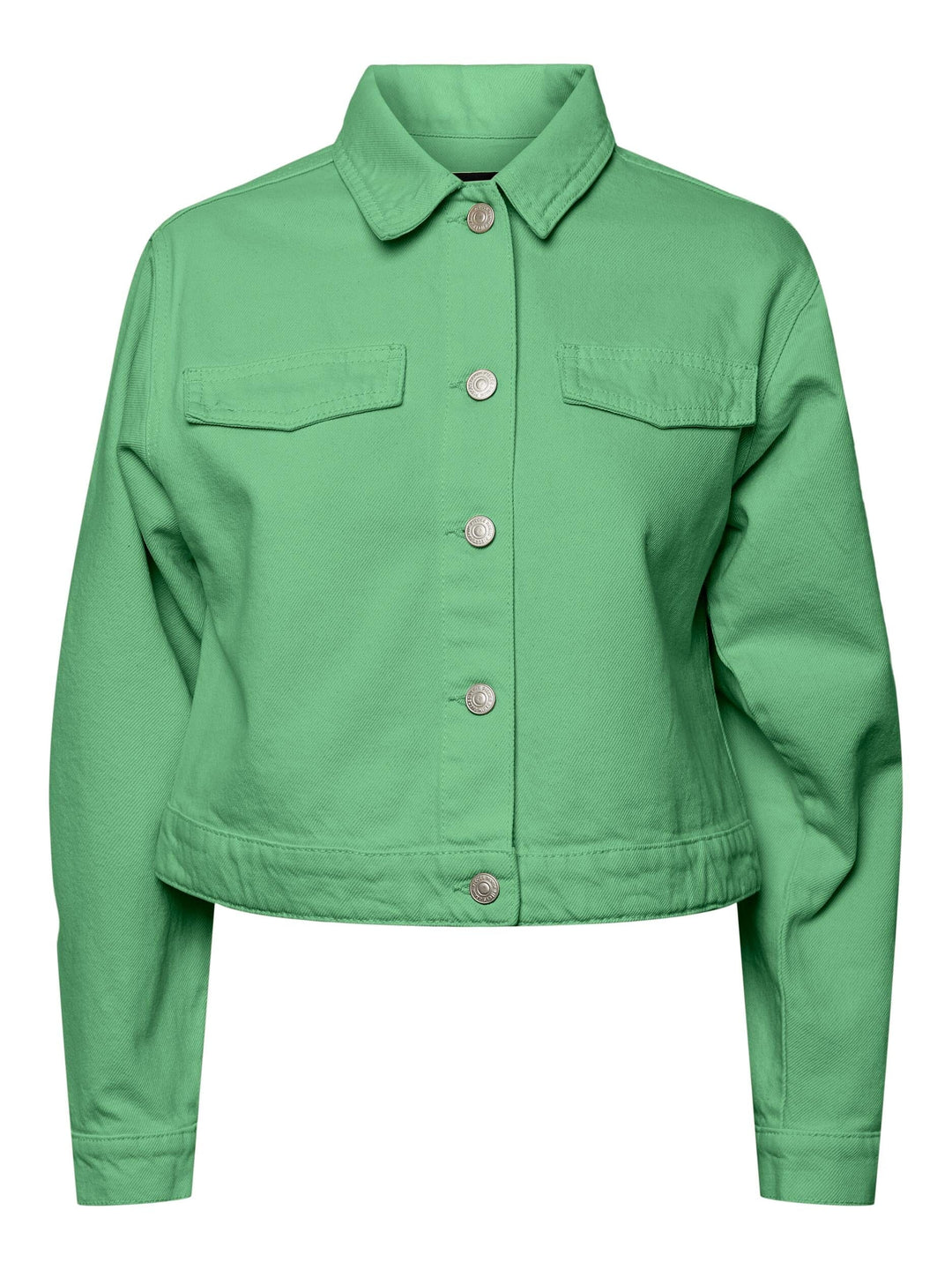 Pieces - Pctessie Ls Dnm Jacket Bc - Absinthe Green Jakker
