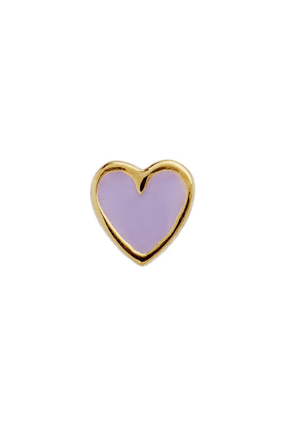 Stine A - Petit Love Heart Purple Sorbet Enamel Gold - 1181-02-Purple Sorbet Øreringe 