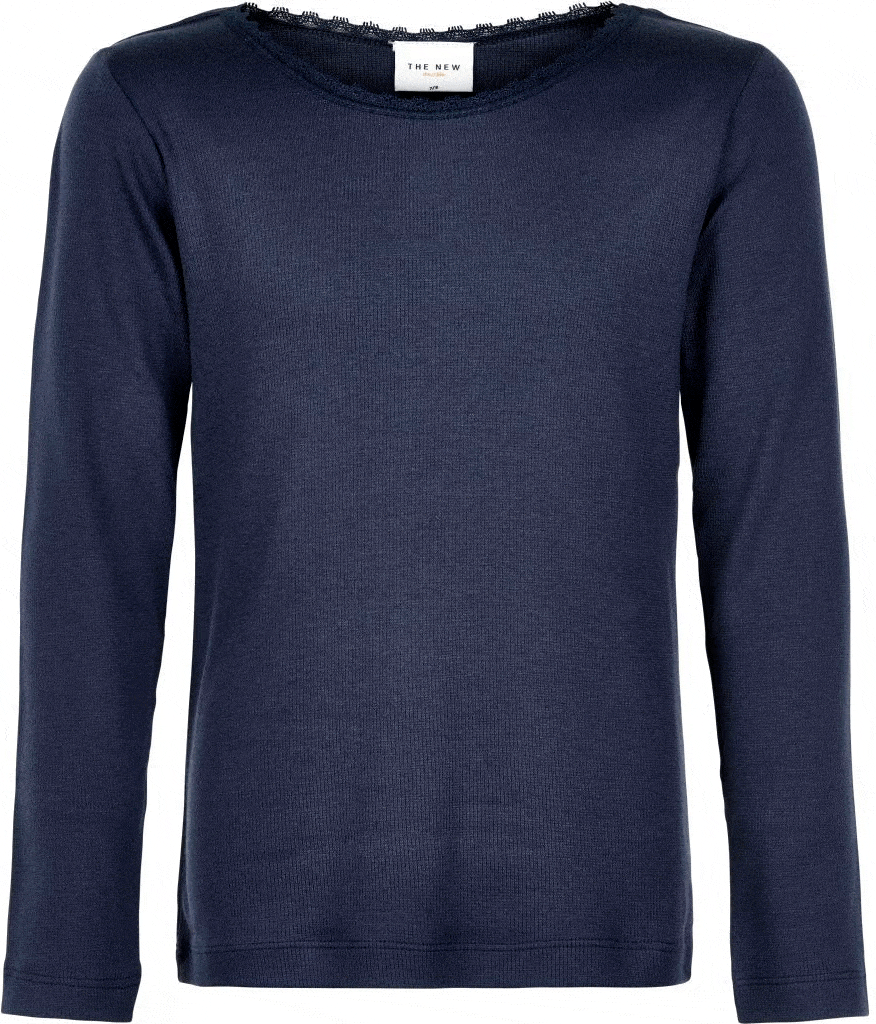 THE NEW - Black iris - BAILEY L_S TEE NOOS Bluser