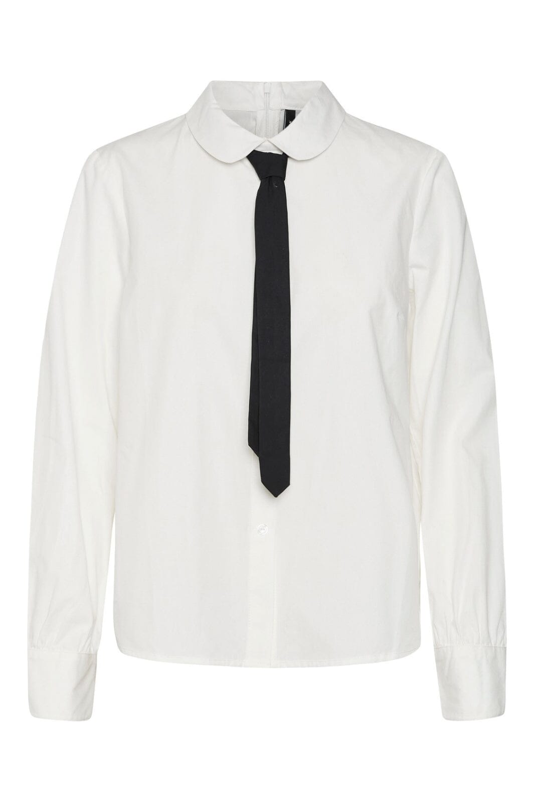 Vero Moda - Vmvalerie Ls Tie Shirt- Wed - Bright White - Detail:W. BLACK TIE Skjorter 