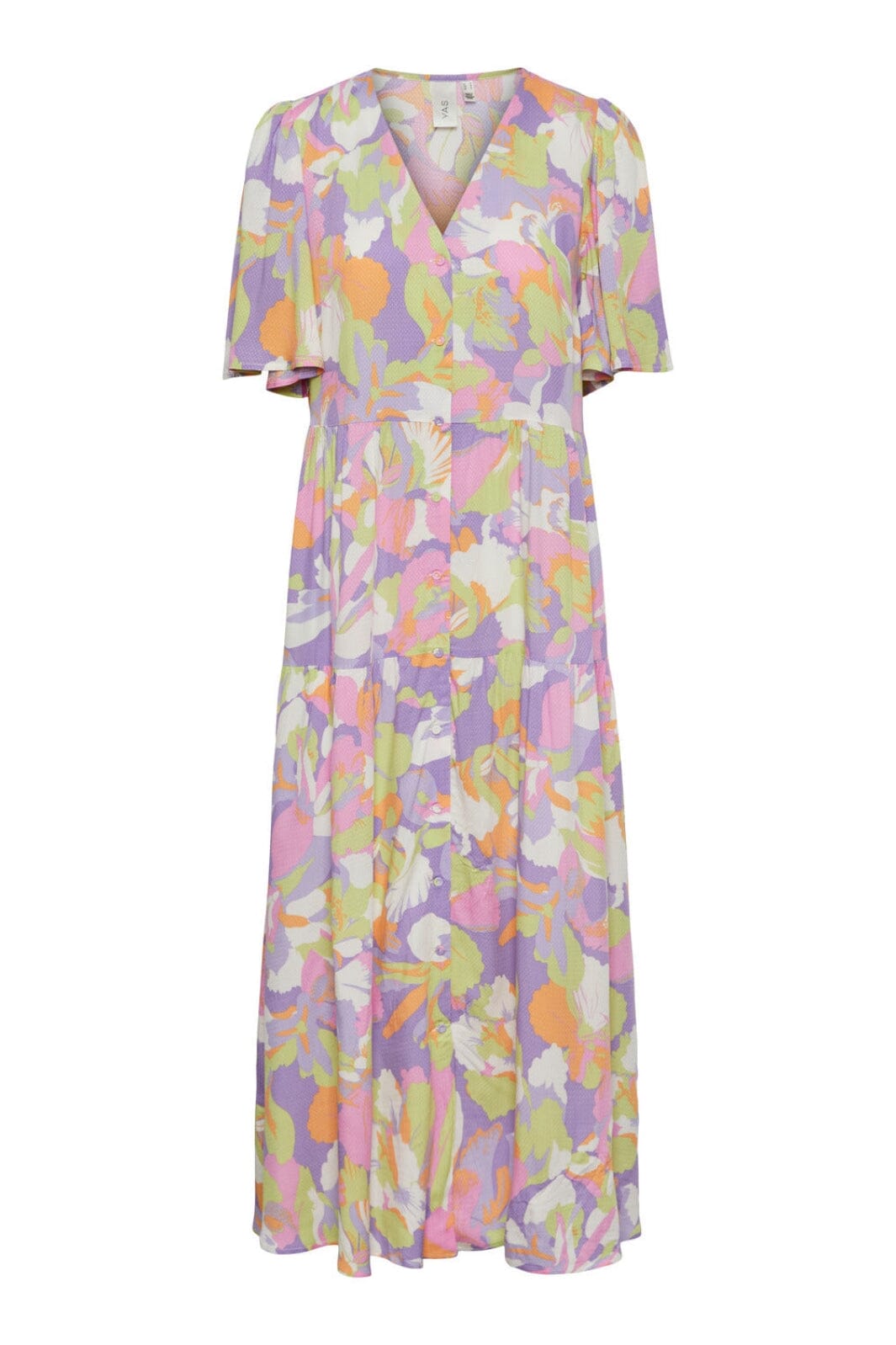 Y.A.S - Yasvillea 2/4 Long Shirt Dress S. - Bougainvillea Villea print Kjoler