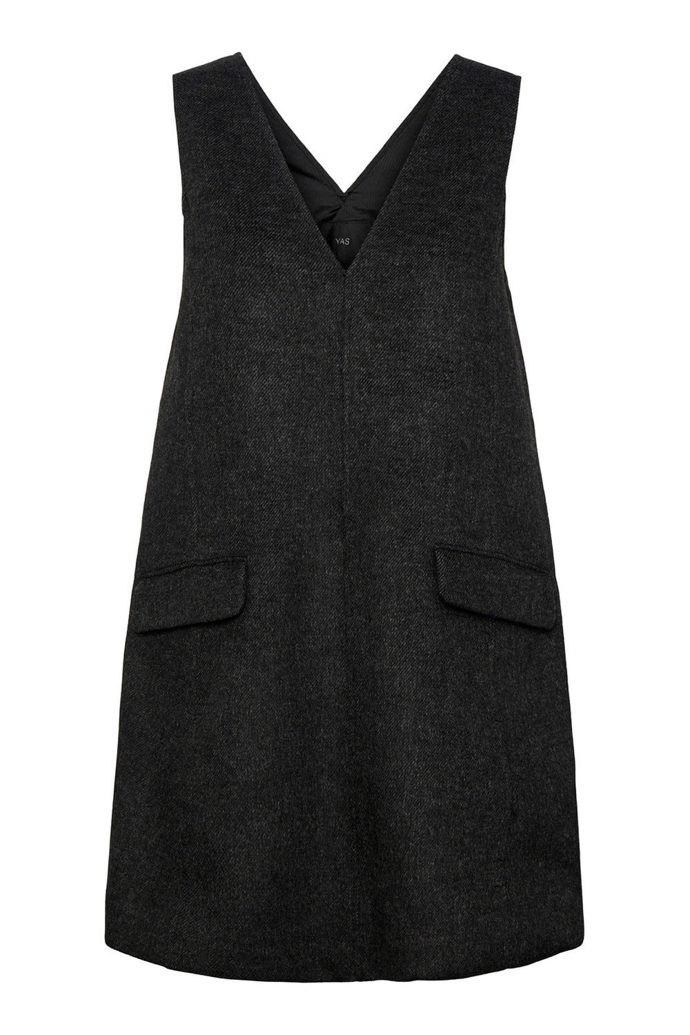 Y.A.S - Yaswilla Wool Mix Spencer Dress S. - Dark Grey Melange Kjoler 