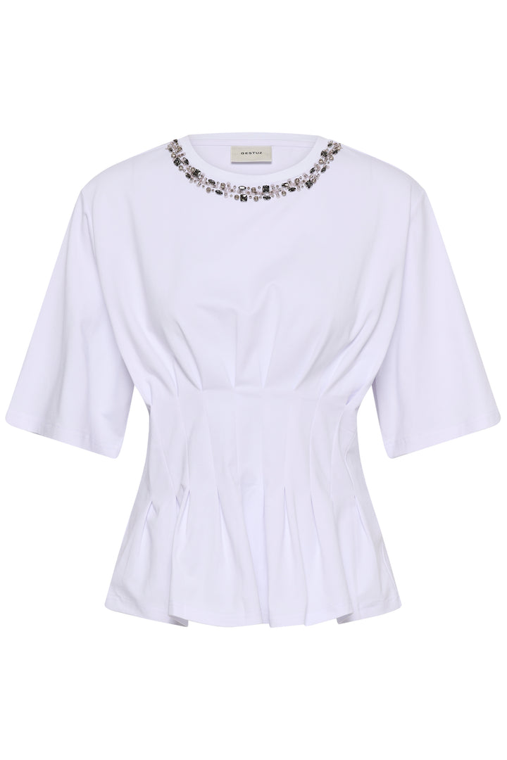 Gestuz - Gzinez Deco Tee 10911653 - 110601 - Bright White