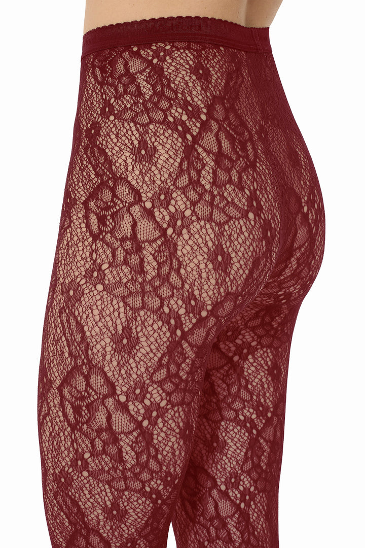 Wolford - Infinite Rose Net Tights 19478 - 3265 Bordeaux