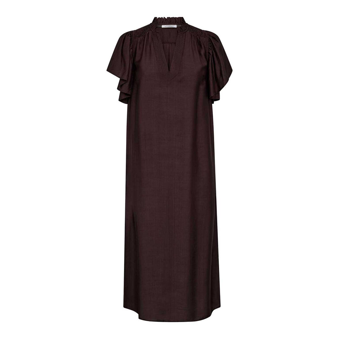 Co´Couture - Heracc Ss Frill Dress 36421 - 83 - Mocca