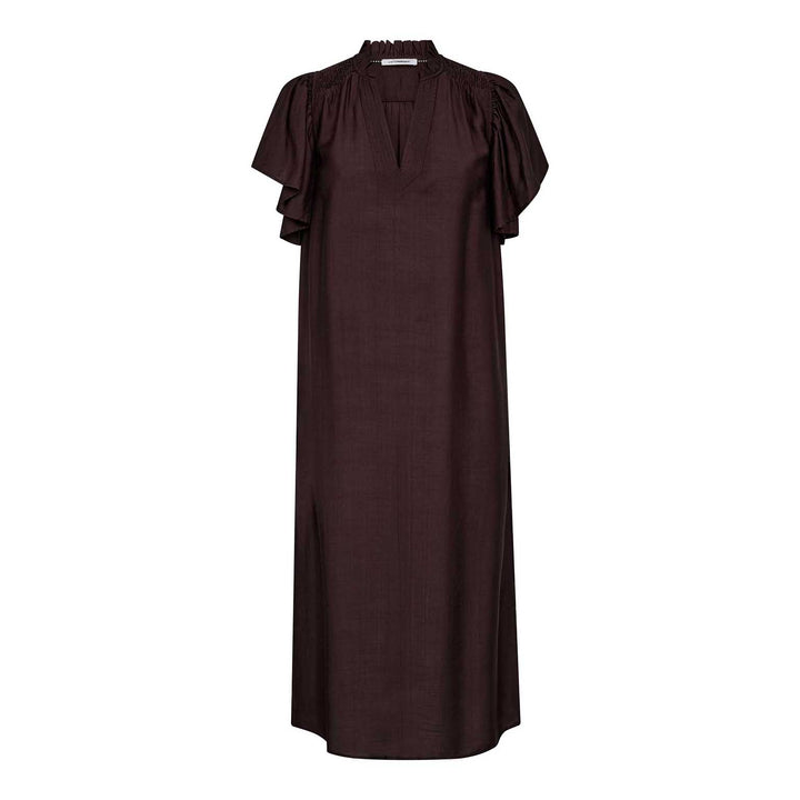 Co´Couture - Heracc Ss Frill Dress 36421 - 83 - Mocca