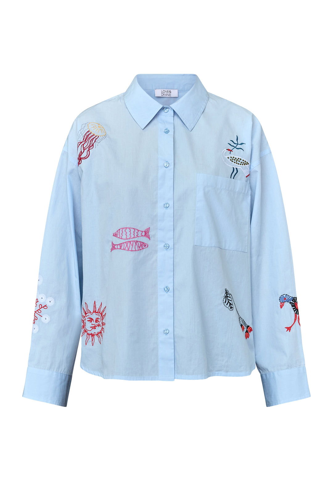 Love & Divine - Love1555-4 20153 - 402 - Solid Blue Emb.