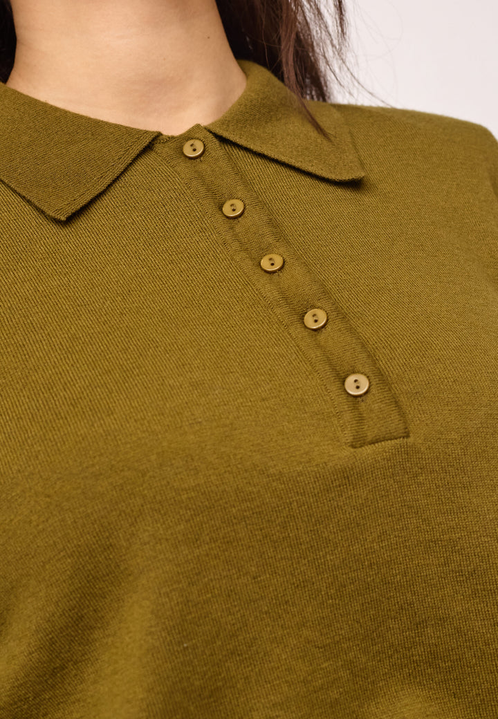 Co´Couture - Corycc Padded Polo Knit 500212 - 60007 - Fern Green