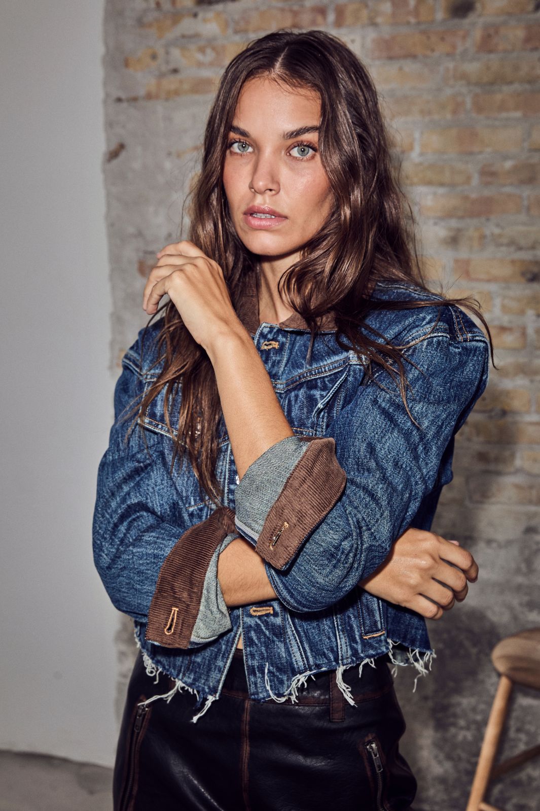 Haute L'Amitié - Denize Crop Denim Jacket HL10440 - Bleached Denim