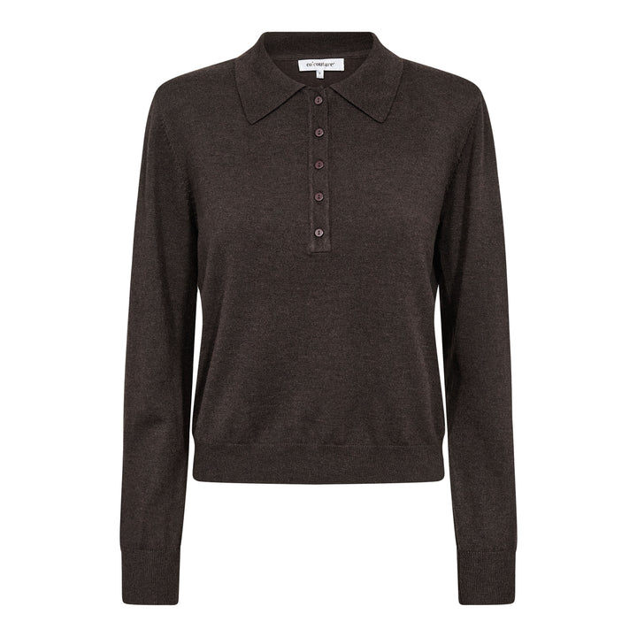 Co´Couture - Corycc Padded Polo Knit 500212 - 20003 - Dark Brown