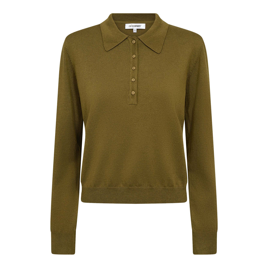 Co´Couture - Corycc Padded Polo Knit 500212 - 60007 - Fern Green