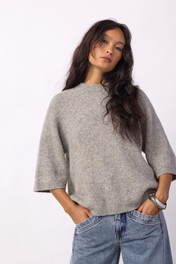 Co´Couture - Kailacc Ss Knit 500227 - 65006 - Grey Melange