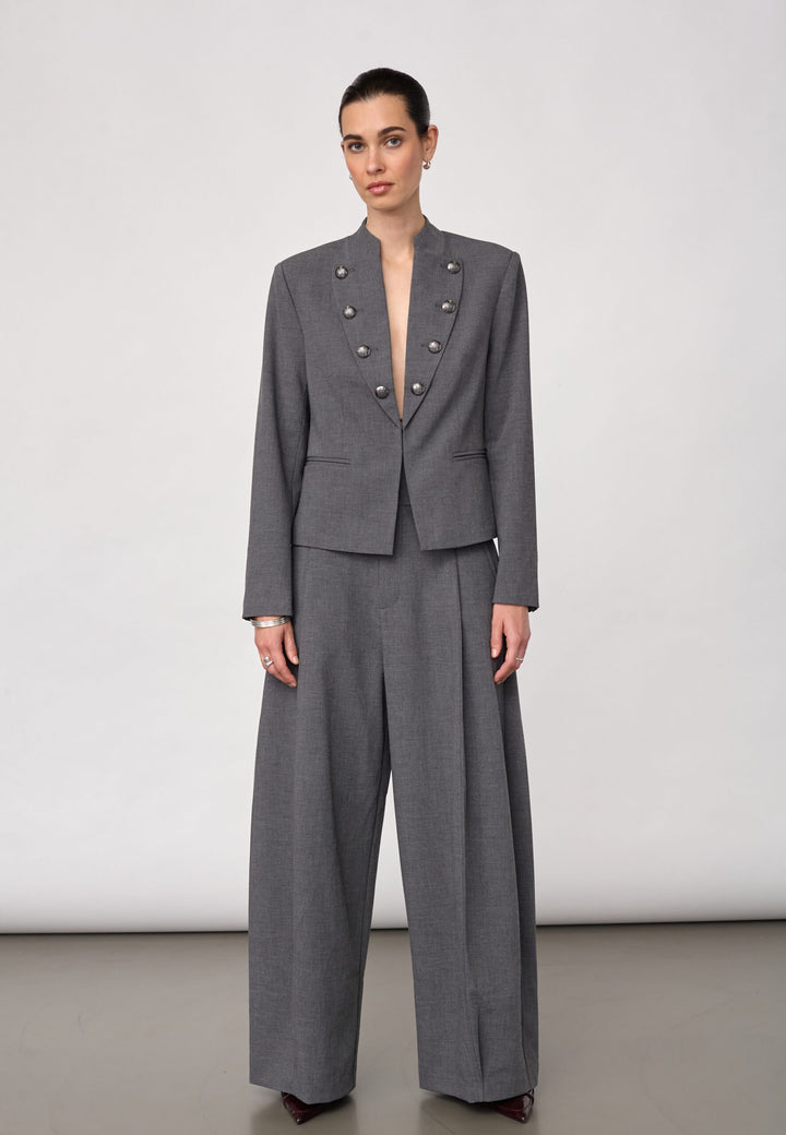 Co´Couture - Priscillacc Pleat Barrel Pant 500824 - 65003 - Mid Grey