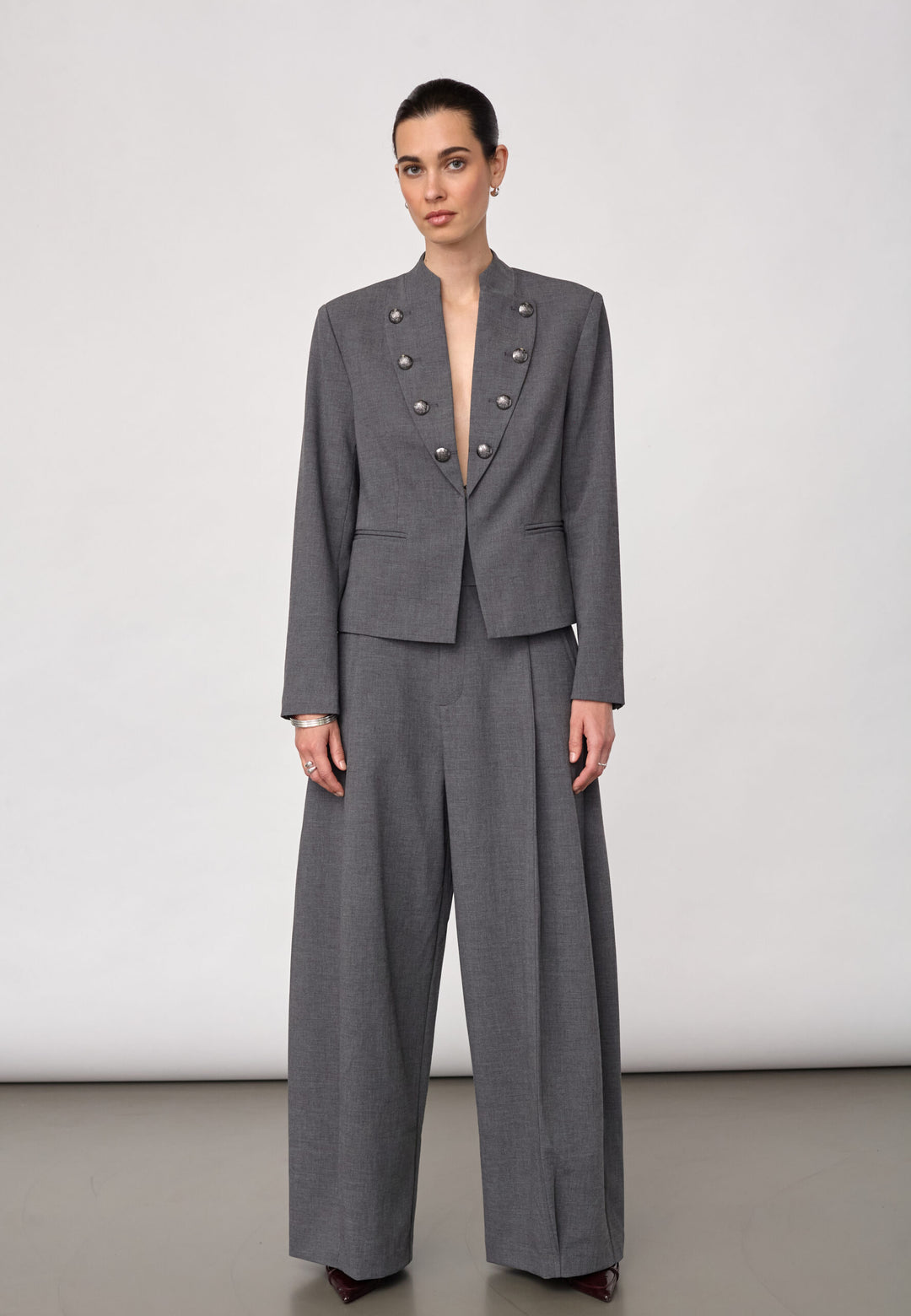 Co´Couture - Priscillacc Officer Jacket 500823 - 65003 - Mid Grey