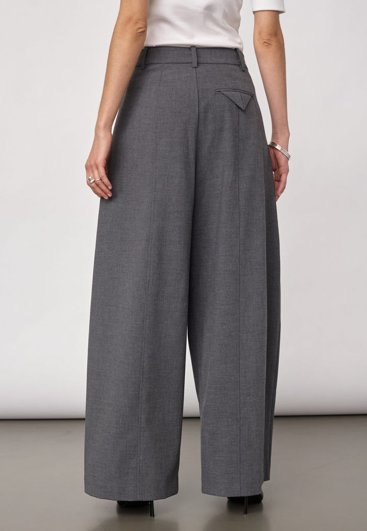 Co´Couture - Priscillacc Pleat Barrel Pant 500824 - 65003 - Mid Grey