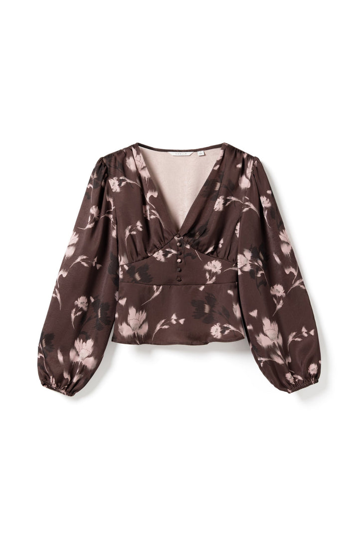 Noella - N-Lilith Ls Top 15910002 - 1473 - Dena Burgundy Print