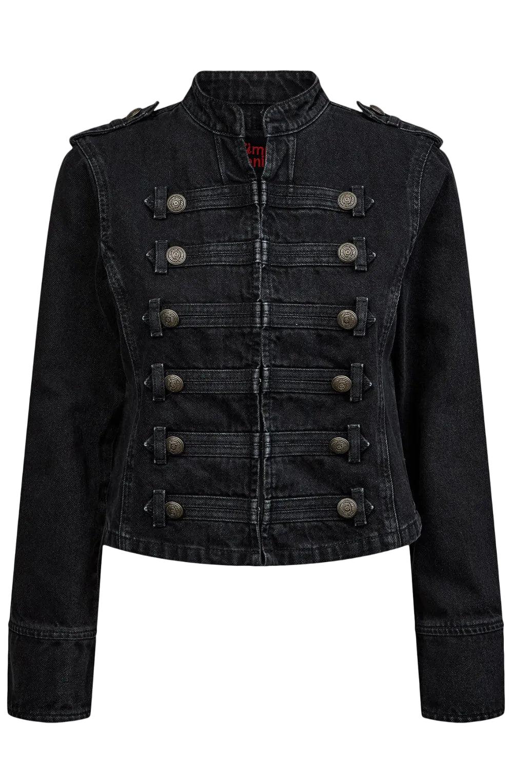 NüMph - Nubillie Fitted Denim Jacket  708391 - Black Denim
