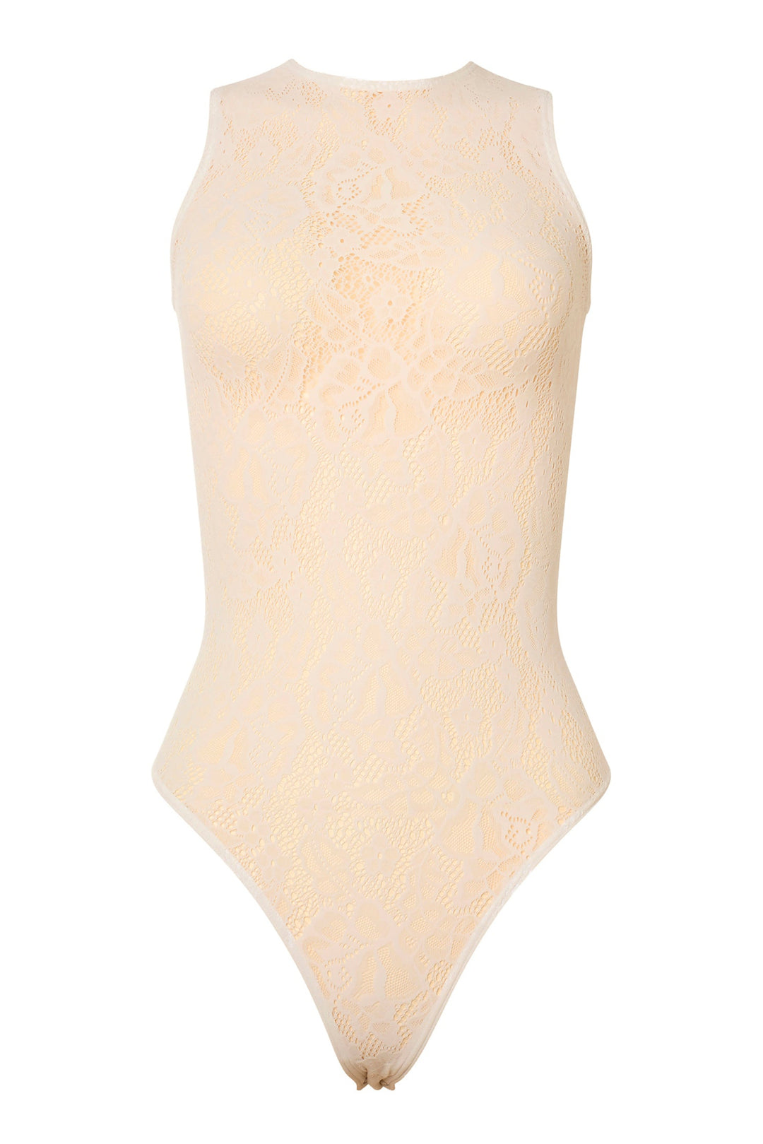 Wolford - Infinite Rose Net String Body 79349 - 1168 Whipped Cream