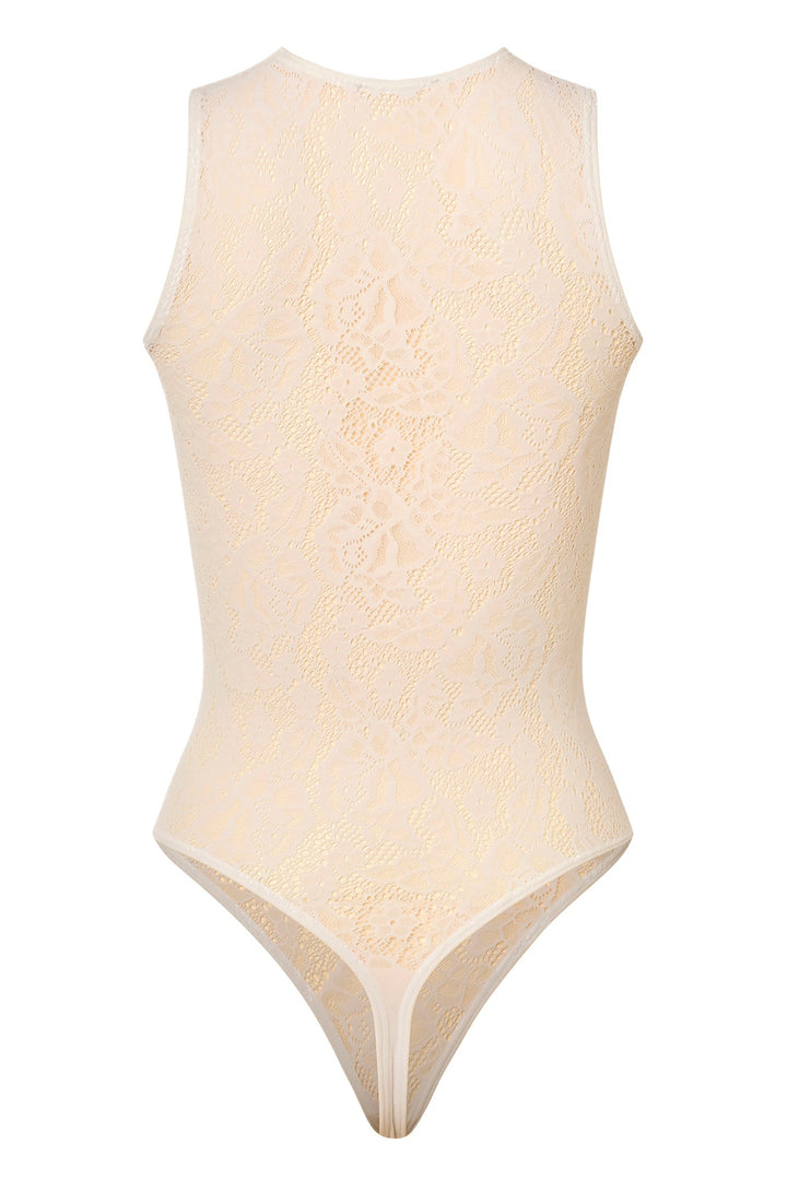 Wolford - Infinite Rose Net String Body 79349 - 1168 Whipped Cream