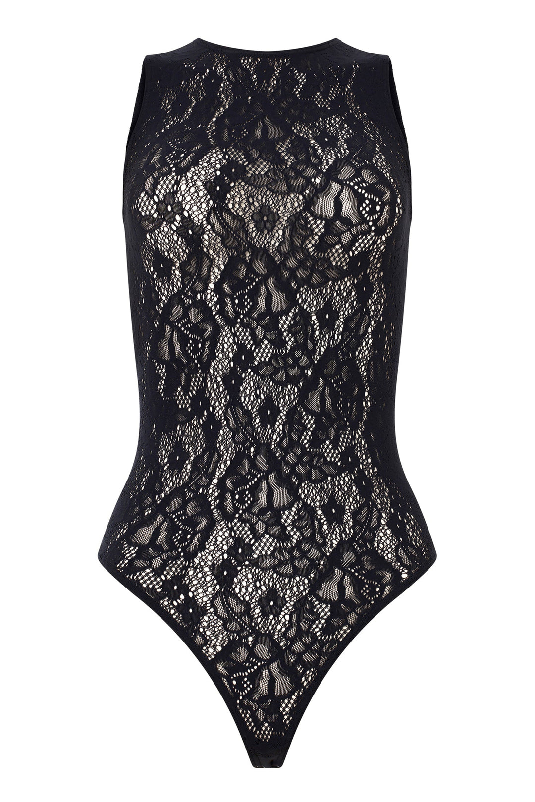 Wolford - Infinite Rose Net String Body 79349 - 7005 Black