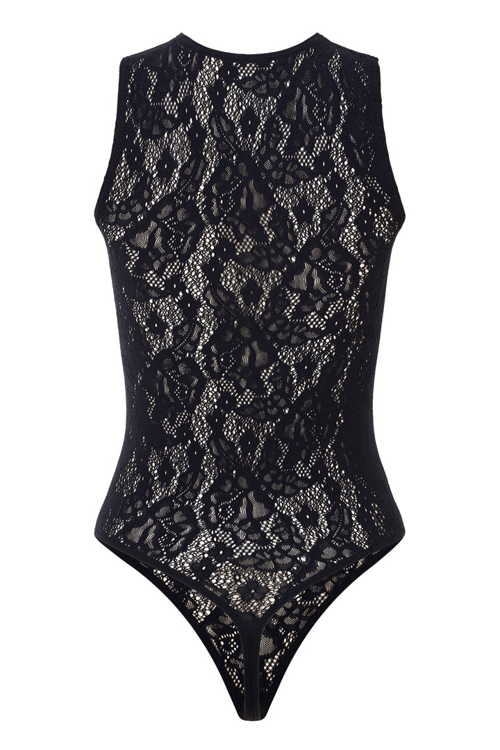 Wolford - Infinite Rose Net String Body 79349 - 7005 Black