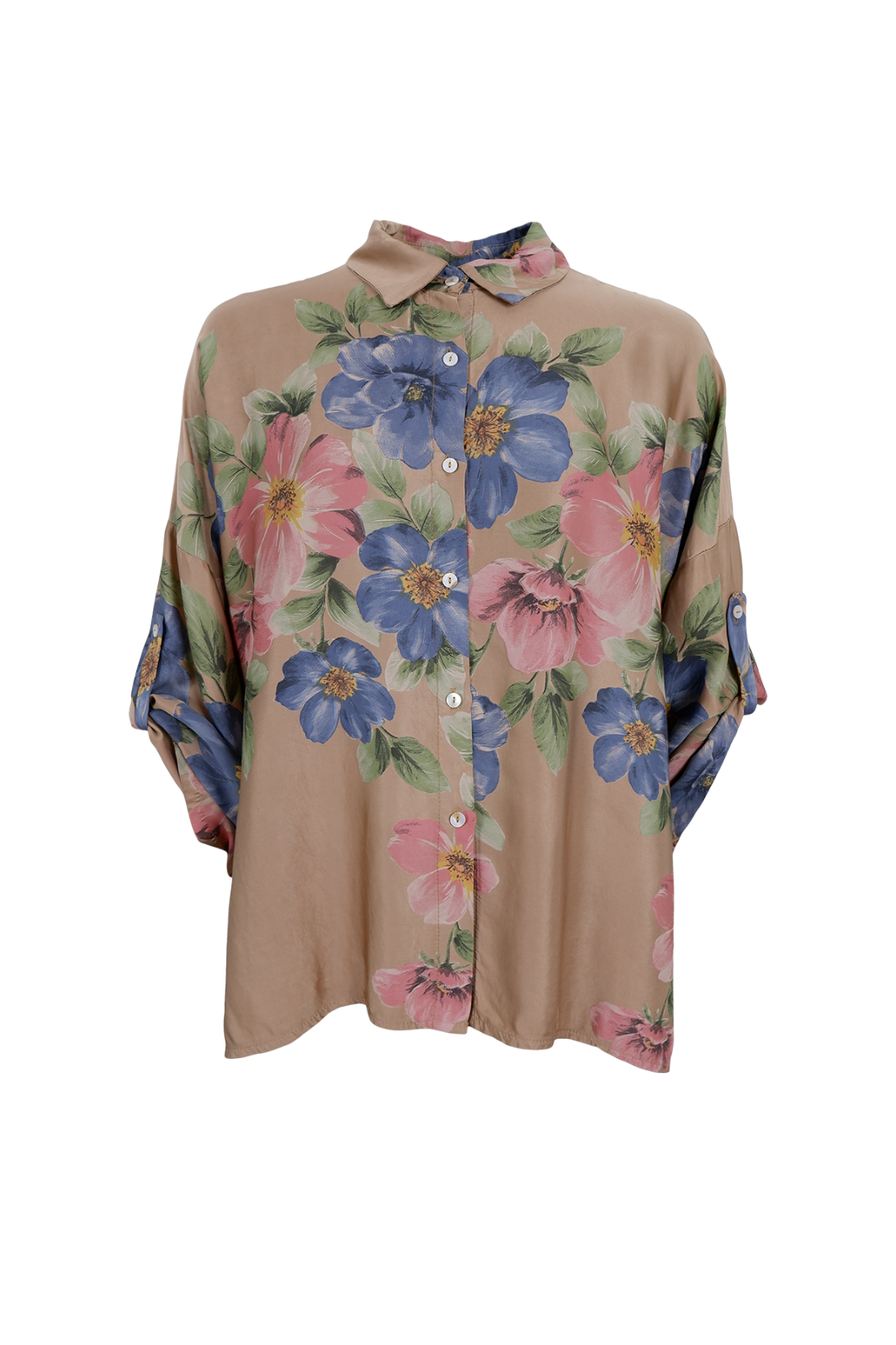 Black Colour - Bcemme Flower Shirt 40951 - Frappe
