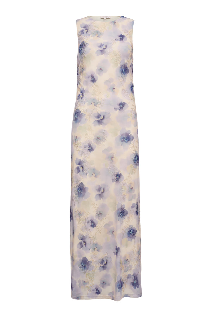 A-View - Belena Dress AV8051 - 129 - Purple/Yellow