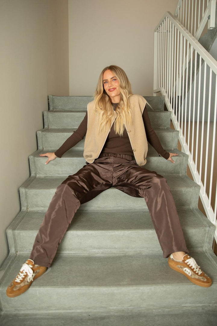 Valentin Studio - Fluffy Vest 167485 - 213 - Sand