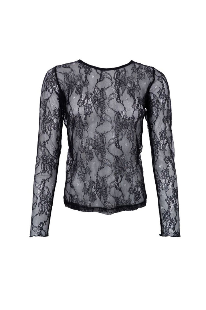 Black Colour - Bclara Lace Blouse 41029 - Shirts - Black