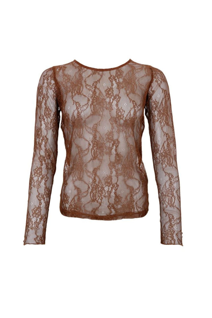 Black Colour - Bclara Lace Blouse 41029 - Shirts - Coffee