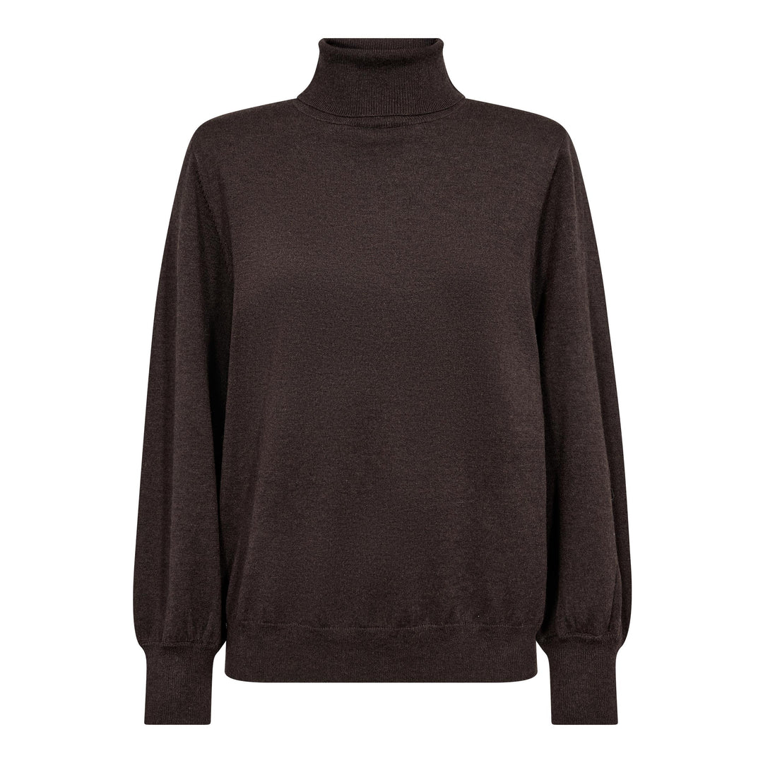 Co´Couture - Corycc Padded Roll-Neck Knit 500213 - 20003 - Dark Brown