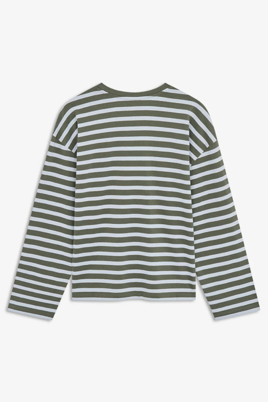 ModströM - Taimmd Stripe Ls T-Shirt 59970 - 11225 - Army Plein Air Stripe