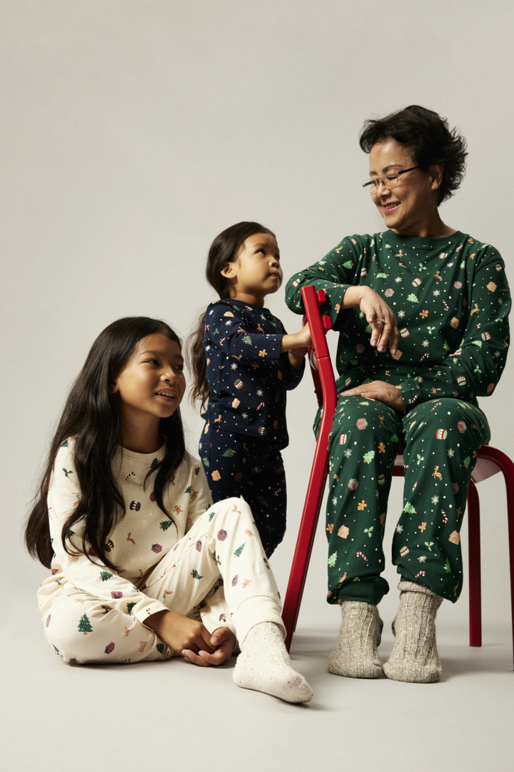 Name It - Nmnvismas Ls Nightset - 4918965 Whitecap Gray Xmas Aop