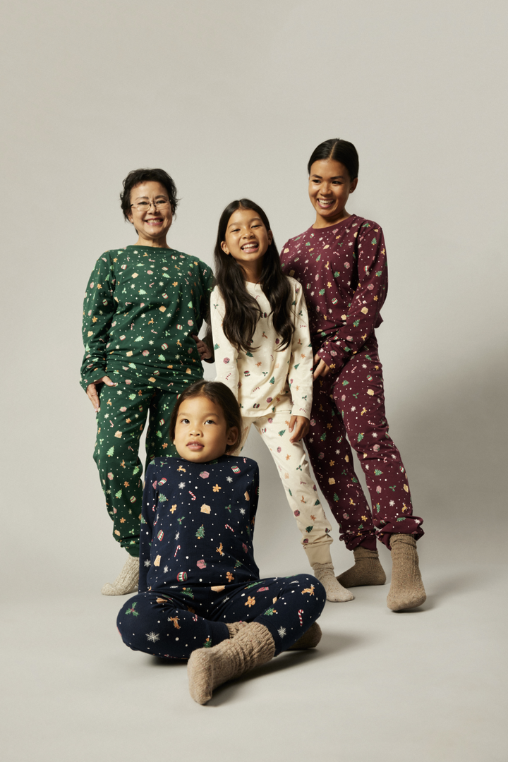 Name It - Nknvismas Ls Nightset - 4918936 Whitecap Gray Xmas Aop