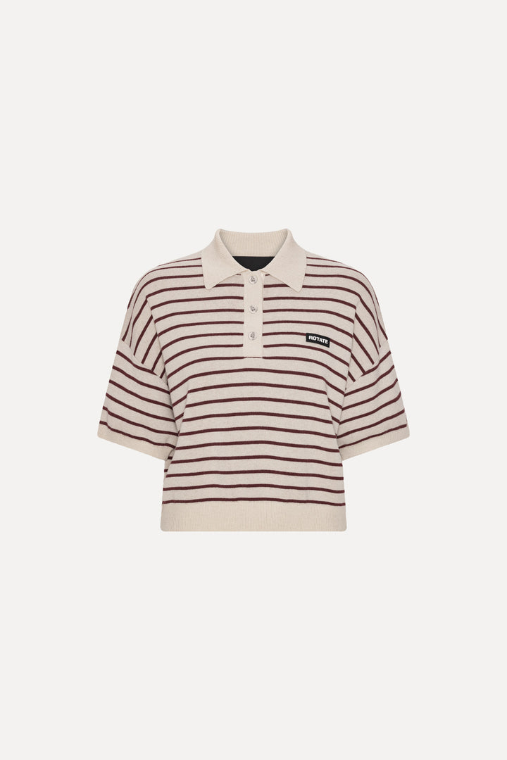 Rotate - Slinky Knit Polo 1143041764 - 1764 Oatmeal Comb.