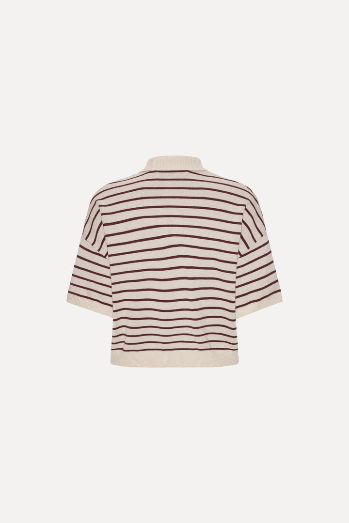 Rotate - Slinky Knit Polo 1143041764 - 1764 Oatmeal Comb.