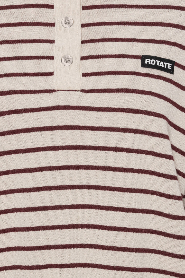 Rotate - Slinky Knit Polo 1143041764 - 1764 Oatmeal Comb.