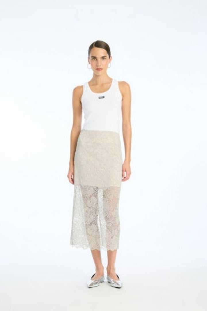 Rotate - Ruffle Hem Tank Top 115281400 - 400 Bright White