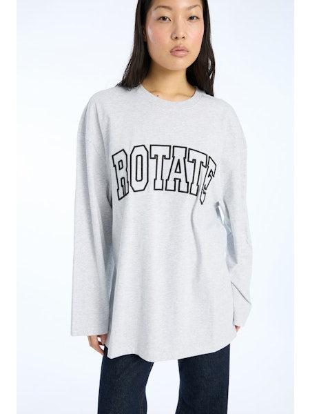 Rotate - Jersey Ls T-shirt 1153281473 - 1473 Light Grey Melange