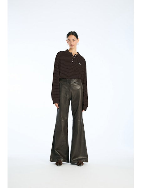 Rotate - Pique Longsleeve Polo 1160033088 - 3088 Molé Comb.